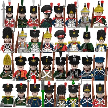 נפוליאון מלחמה צבאית חיילים דמויות נשק מודל חלקיקים קטנים אבני הבניין ילדים צעצועים מתנות יום הולדת